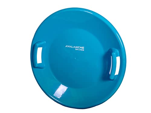Avalanche Brands - 25" Downhill Saucer Snow Sleds - Ice Blue & Red #TOP3