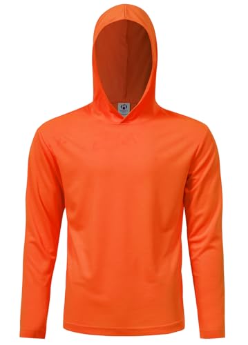 Image of 5 Pack Men's UPF 50+ Sun Protection Hoodie Shirts Long Sleeve Shirts Quick Dry Lightweight for Running Workout Hiking Fishing