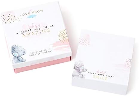 Me to You Tatty Teddy Motivational Sticky Notes in a Gift Box - Official Collection,Blue,Gold,Grey