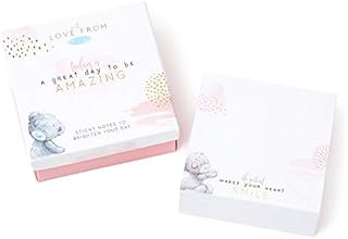 Me to You Tatty Teddy Motivational Sticky Notes in a Gift Box - Official Collection,Blue,Gold,Grey