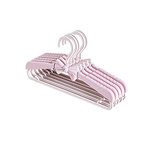 Balakaka BabyKleiderbügel Kinder Kunststoff Kleiderbügel mit Haken und Bögen 7 Stück Platzsparend rutschfeste Kinderkleiderbügel Verstellbar Ausziehbar Hosenbügel für Kinder Baby und Kleinkinder Cover