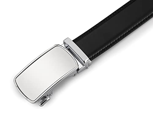 Image of Lingli Men's Belt,Ratchet Dress Belt with Automatic Buckle Brown /Black-Trim to Fit-35mm wide