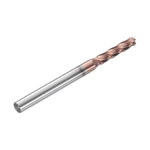 Image of HARFINGTON Ball Nose End Mill 4 Flute 5 /32 inch Diameter 3 /16 inch Shank Tungsten Carbide Uncoated Spiral CNC Router Bits 3 /4 inch Cutting Length Single End Ball for Carving Engraving Grinding