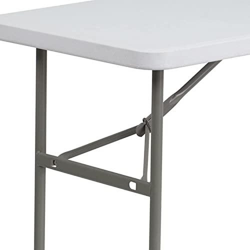 Flash Furniture 4-Foot Granite White Plastic Folding Table #TOP5