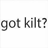 Autocollant JDM Die cut Got Kilt? Autocollant pour voiture Scotland Scottish Bagpipe – Noir – 149 mm x 40 mm