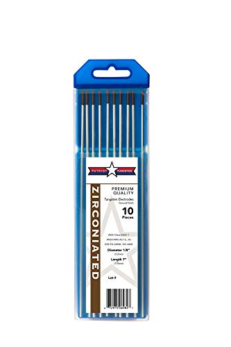 Zirconiated TIG Welding Tungsten Electrodes 3/16” x 7” 10-Pack