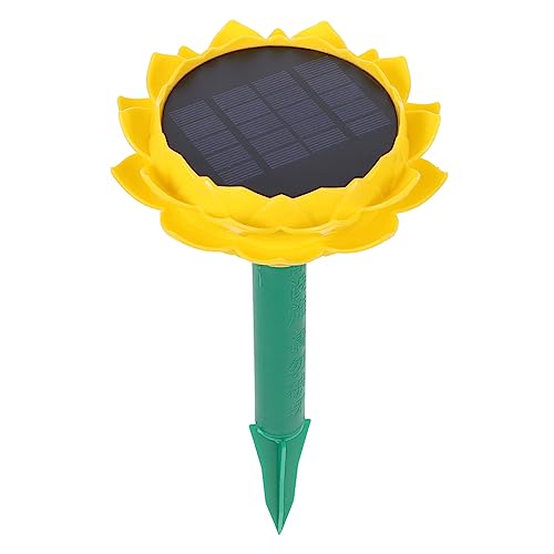 KOMBIUDA 1Pc Solar Powered Portable Speaker Lotus Flower Design for Outdoor Garden Courtyard and Patio Use Unique Music Player with Easy Operation and Lightweight Structure