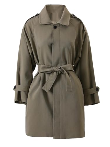 Trench décontracté ajusté avec ceinture chic pour une silhouette élancée