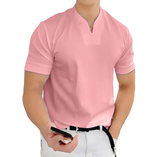 T-shirt décontracté col en V homme idéal pour les journées de détente d'été