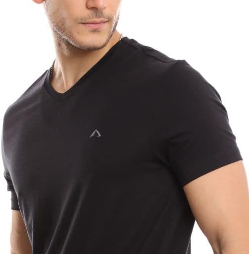 Premium Classic Men’s V-Neck T-Shirt | Ultra Soft, Breathable Cotton Modal Stretch Mens T-Shirt | Tag Free (Made in Egypt) - Image 3