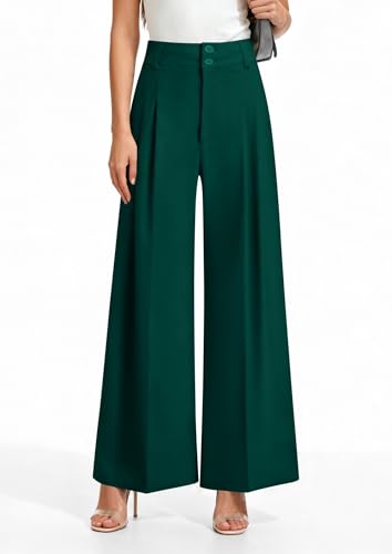 Image of PRETTYGARDEN Women's High Waisted Wide Leg Dress Pants