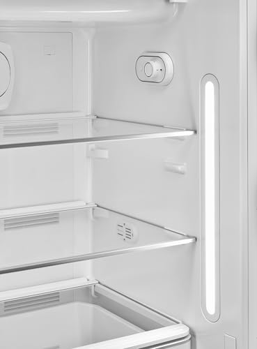 Image of Smeg Retro Style FAB28 50s Style Refrigerator, Right Hinge, Matte Jade - 9.93 Cu. Ft. - Made in Italy