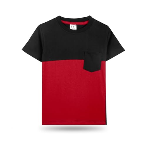 Image of T2F Boy's Solid Regular Fit T-Shirt (Pack of 5)