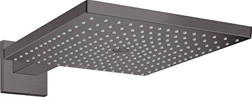 hansgrohe Duschkopf Raindance E 300 Regendusche (Kopfbrause für Wandanschluss) Brushed Black Chrome, 300x300 mm (Wandanschluss)