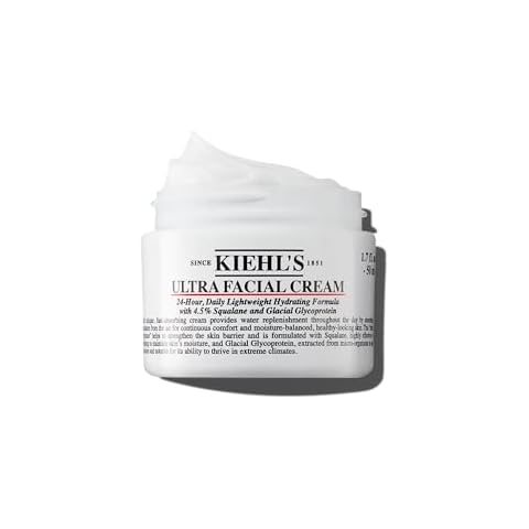 Kiehl's Ultra Facial Cream, with 4.5% Squalane to Strengthen Skin's Moisture Barrier, Skin Feels Softer and Smoother, Long-Lasting Hydration, Easy and Fast-Absorbing, All Skin Types - 1.7 fl oz Cover