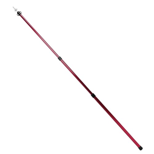タープポール、キャンプポール アルミ合金 伸縮式 軽量 伸縮可能 (赤)