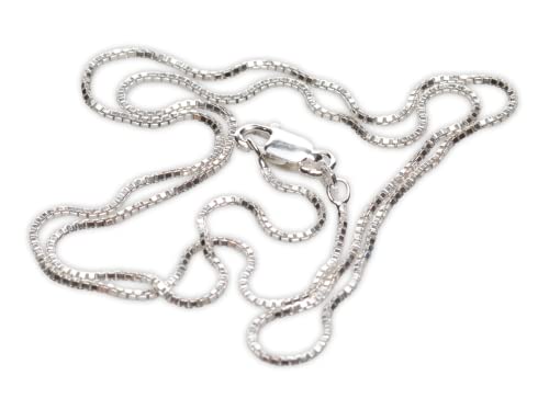 CRAFT WIRE 925 Sterling Silver Very Thin 0.7mm Box Chain Necklace Made in ITALY3