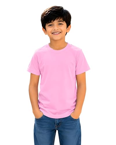 Image of Amazon Brand - Anarva Kids Plain T Shirt for Boys | 100% Cotton Soft Feel Round Neck Half Sleeve Solid Tee | Casual 0-14 Years