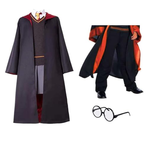 Image of Wanna Party Harry The Magician Robe with Shades for Halloween Costumes, Deluxe Kids Size Dress Up Accessory