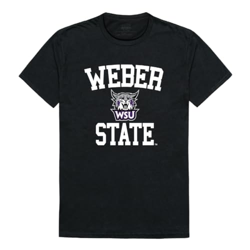 Weber State University Wildcats Arch Tee T-Shirt - Black, Large