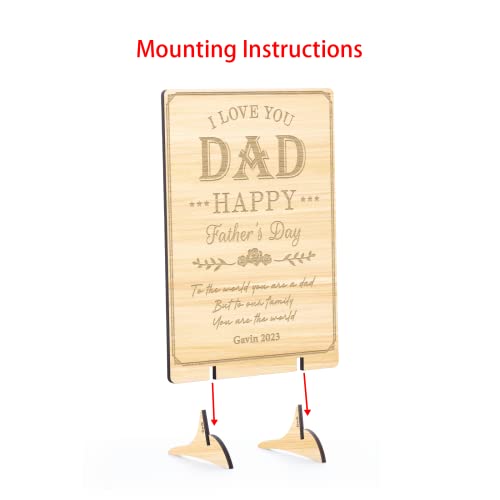 Party To Be Personalized Father's Day Wooden Plaque For Dad, Custom Father Day Memorial Gifts Birthday Gift For Dad From Son Daughter (8.66 X 5.9 Inch) #TOP2