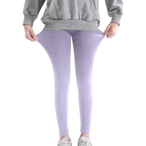 Girls 3PC Leggings Pants Children Girl Solid Color Stretchy Long Pants Elastic Waist Joggers Trousers Breathable4