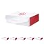 13.5x9x4.1 Inch-Red Snowflake-Pack of 6