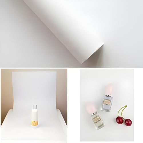Image of SMILEDRIVE Photography Background Sheets, 60 x 120 cm, Grey & White | Waterproof, Wrinklefree, PVC Material