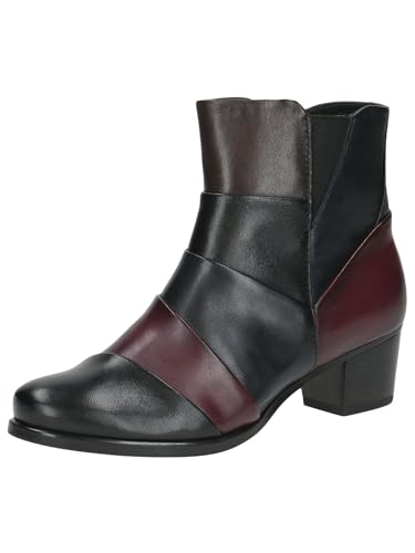 CAPRICE Damen Stiefeletten mit Absatz aus Leder mit Reißverschluss, Mehrfarbig (Multi Nappa), 37.5 EU
