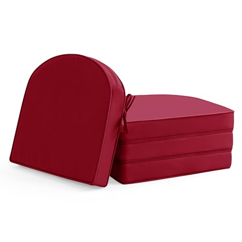Outdoor Chair Cushions Set of 4 Burgundy