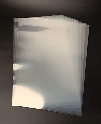 image for LEVOSHUA 15 Pack 6 Mil CLEAR Mylar Stencil Sheets, 12