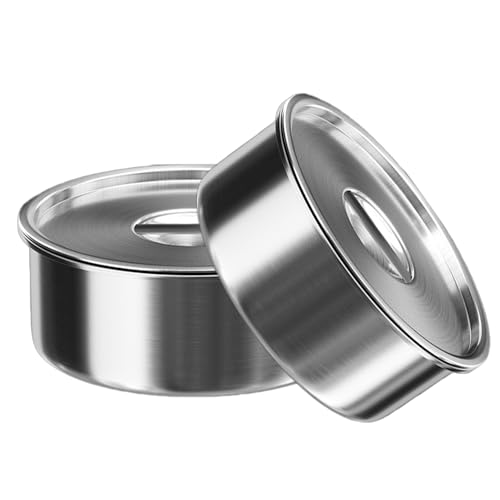 MAGICLULU 2 Piezas Recipiente para Cocinar al Vapor de Acero Inoxidable Tazón de Sopa al Vapor para Verduras Tazón de Arroz con Tapa