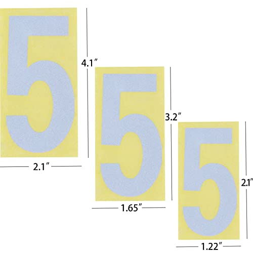 Yuomtf Reflective Mailbox Numbers Sticker For Outside，8 Sets 0-9 Self Adhesive Waterproof Number For Houses，Door，Cars ，Trucks (3Inch, Silver) #TOP1