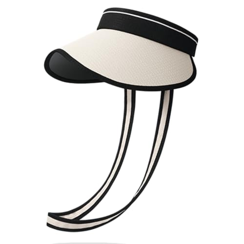 Chapeau d'été à visière UV ouvert grand bord ajustable contre les coups de soleil