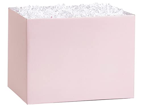 Pack of 6, Blush Pink Basket Box, Large 10.25x6x7.5" for Celebration, Party, Holiday, Birthday and Events, Made in USA