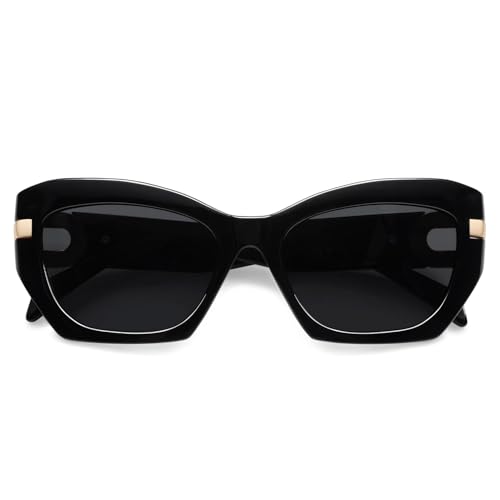 AMOMOMA Retro Cat Eye Sunglasses for Women Vintage Trendy Classic 90s Style Polarized Sun Glasses Shades AM66344