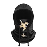 FOCO New Orleans Saints NFL Black Drawstring Hooded Gaiter