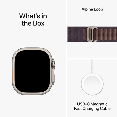 Apple Watch Ultra 2 [GPS + Cellular 49mm] Smartwatch with Rugged Titanium Case & Indigo Alpine Loop Medium. Fitness Tracker, Precision GPS, Action Button, Extra-Long Battery Life by Apple - Image 6
