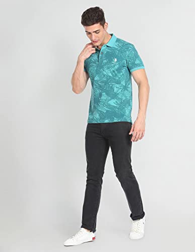 Image of U.S. Polo ASSN. Men's Slim Fit Cotton Polo T-Shirt, Ribbed Collar, Half Sleeves Casual Mens Tshirt for Men
