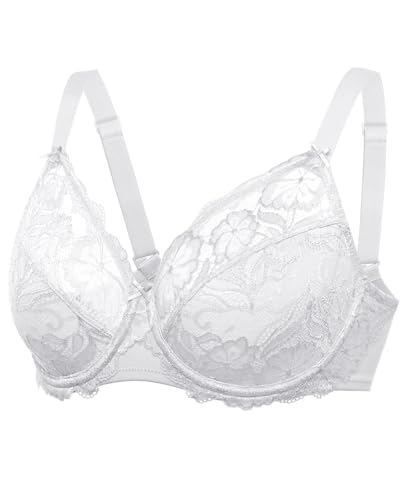 Image of DELIMIRA Women's Plus Size Full Coverage Lace Underwire Unlined Bra Up to J