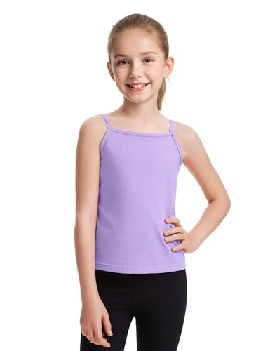 Image of Auranso Girls Undershirts 5 Pack Toddler Camisole Adjustable Straps Tops