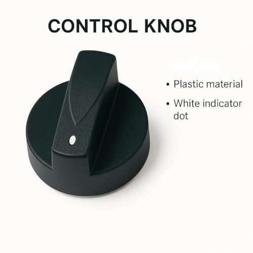 Image of Gas Stove Control Knob (Pack of 3) | LPG Gas Chulha Replacement Knobs | Push Fit Cooktop Knobs | Heat Resistant Plastic | Black