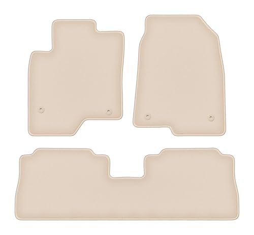 Tapis de voiture Opel Antara SUV accessoire auto velours beige 3 pièces