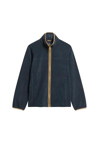 Superdry Chaqueta de forro polar con cremallera completa para hombre, Dark Navy, M