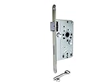 Distancia: 72 mm Habitaciones Puerta Cerradura BB Perfil plateado lacado 55/72 Izquierda