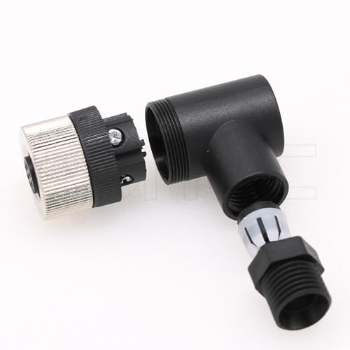 Image of Right Angle M12 A Code 4 Pin Male & Female Circular Aviation Plug Industrial Sensor Connector Waterproof 12mm Connector Plug Cable Adapter