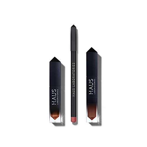 HAUS LABORATORIES By Lady Gaga: HAUS OF COLLECTIONS | ($64 Value) Makeup Kit with Bag, Liquid Eyeshadow, Lip Liner Pencil, and Lip Gloss Available in 13 Sets, Vegan & Cruelty-Free | 3-Piece Value Set