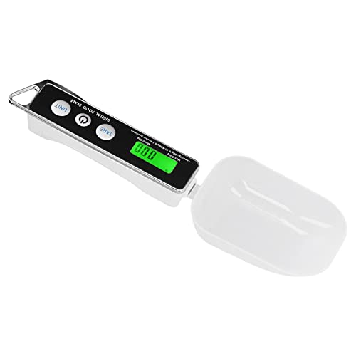 lvifloae Cuchara medidora digital, báscula de alimentos inteligente, báscula de cuchara digital, báscula portátil de acero inoxidable para cocina, para harina, té, especias, 500 (Negro)