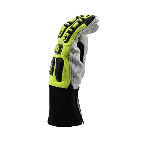 Cordova 7720 High-Visibility Impact Gloves, Corded Canvas Palm, Spandex Back, Tpr Impact Protection, Spandex Back, Neoprene Cuff, On And Off Pull Tabs, Cut-Resistant, Aramid Thumb, Medium #TOP7