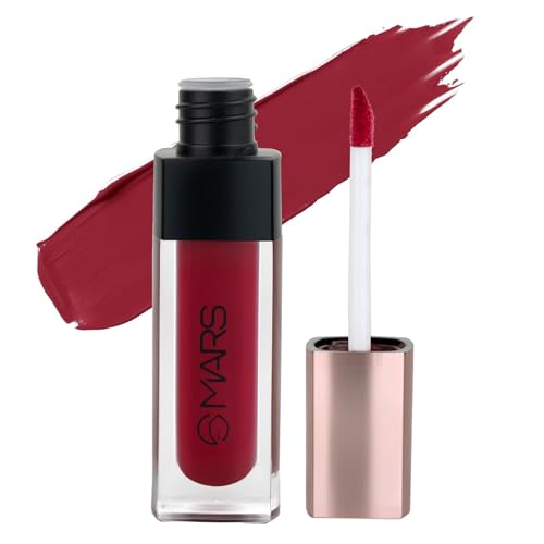 Image of Liquid Lipstick, Red, Matte Finish, Hydrating, Transfer-Proof, Smudge-Proof, Upto 12Hr Stay, Lightweight Mousse Formula, Doe Foot Applicator (LL20) (Dreamy - 09)